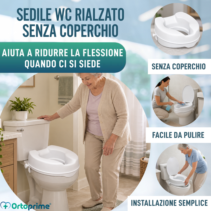 Sollevatore WC con e senza Coperchio | Resistente 223 kg