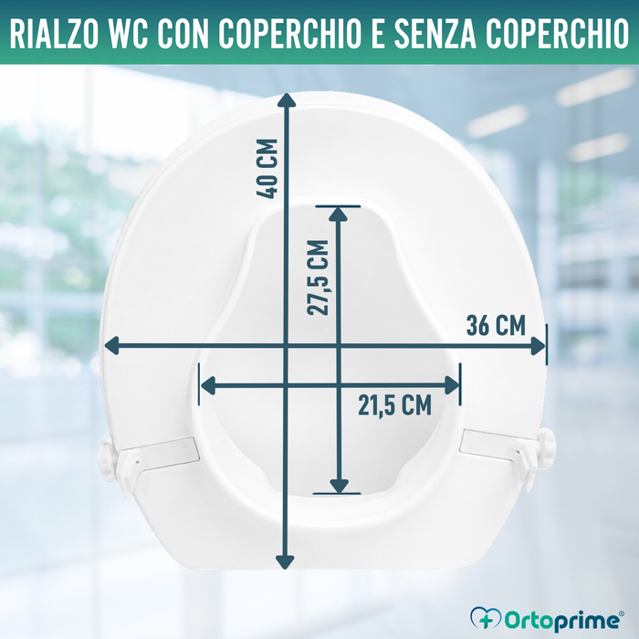 Sollevatore WC con e senza Coperchio | Resistente 223 kg