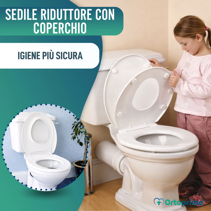 Riduttore WC per Bambini con Coperchio | Adattatore WC