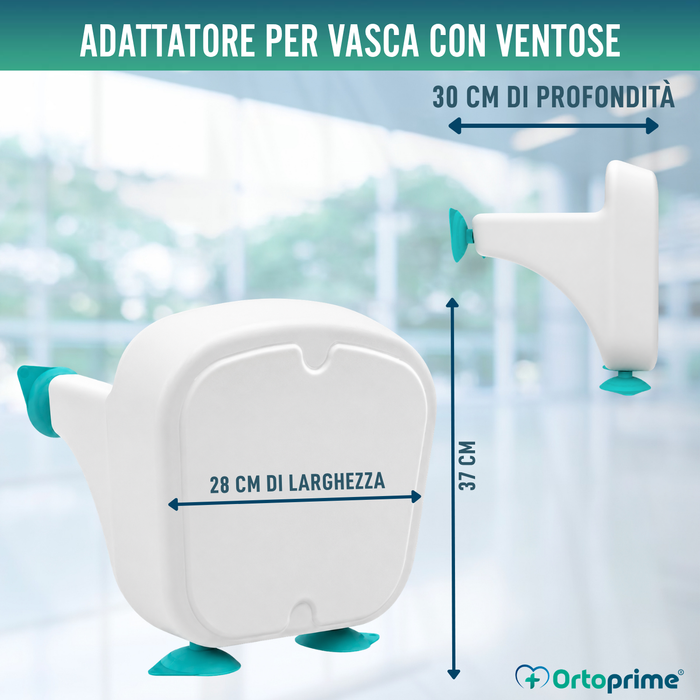 Supporto Riduttore per Vasca con Ventose | Adattabile