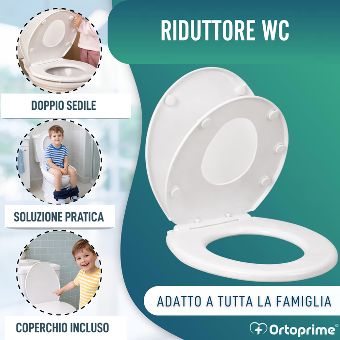 Riduttore WC per Bambini con Coperchio | Adattatore WC