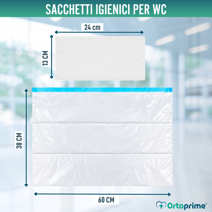 Borse da WC Usa e Getta con Cuscinetti e Manici | Pack 50