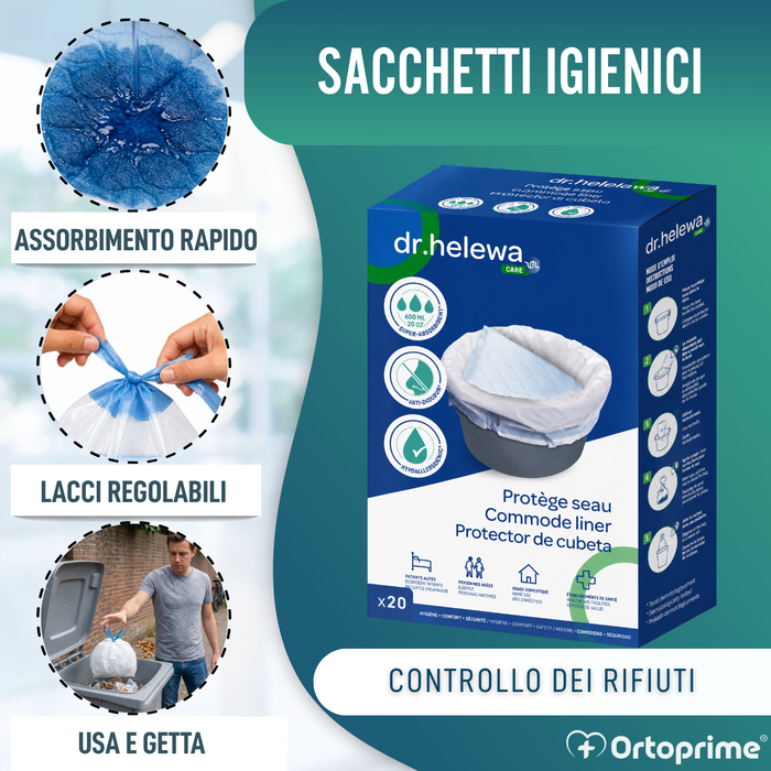 Sacchetti Monouso per WC Assorbenti | Confezione 20