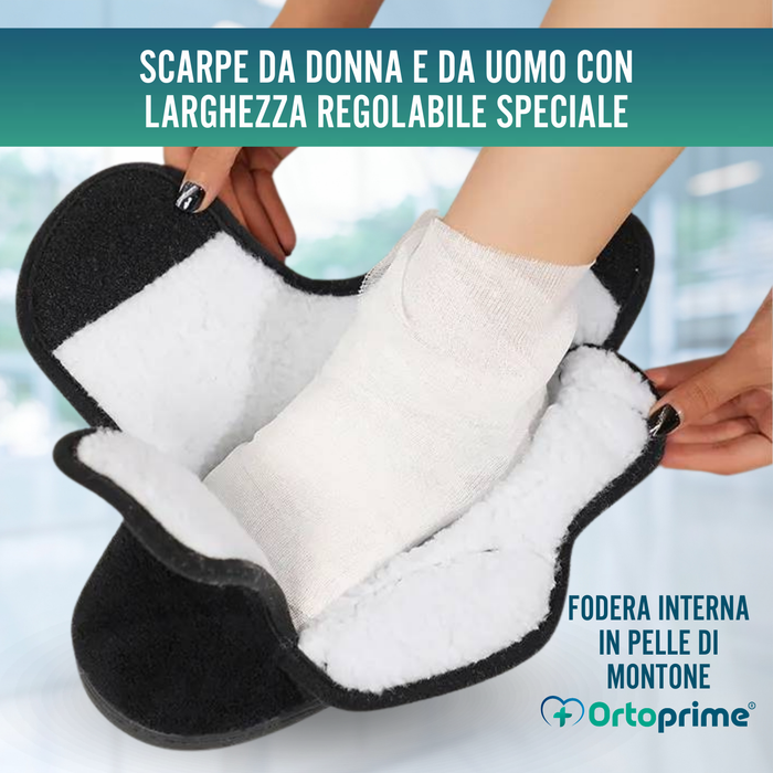 Scarpe per Piedi Larghi Unisex | Calzature Larghe Fodera in Pile