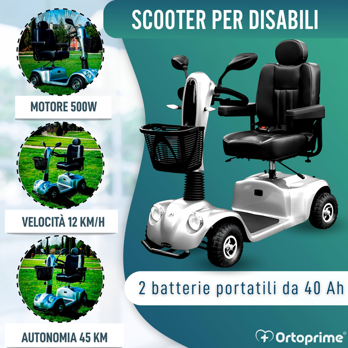 Scooter Elettrico per Adulti | Sospensioni Integrali 4 Ruote