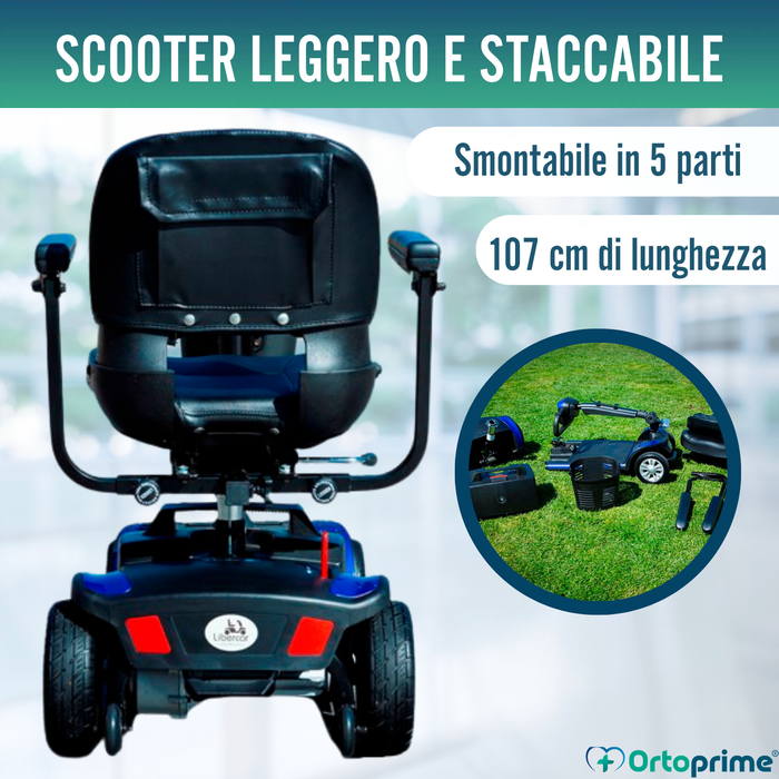 Scooter Elettrico Compatto e Smontabile | 4 Ruote