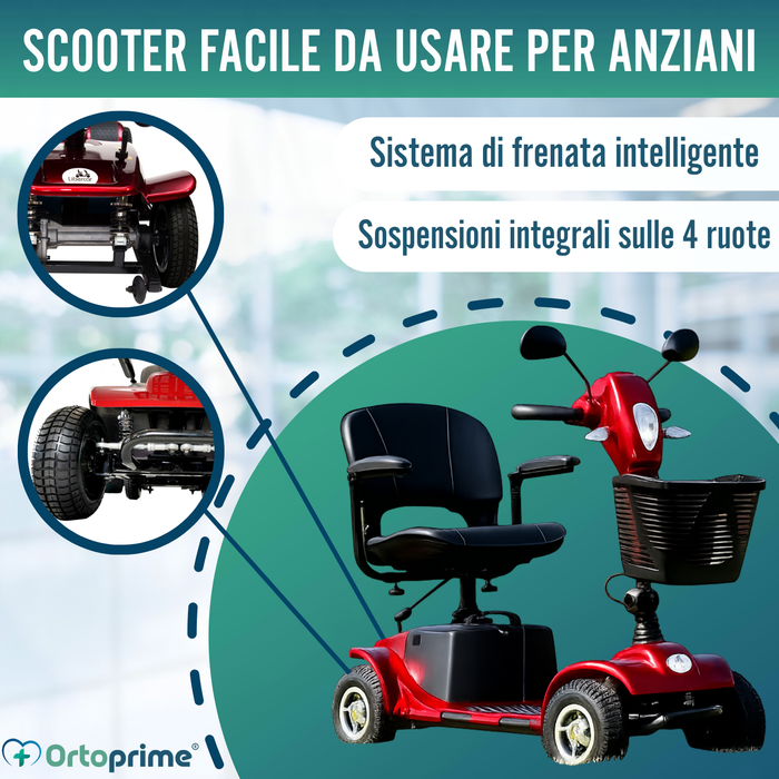 Scooter per Mobilità Ridotta Pieghevole | Sospensione Integrale