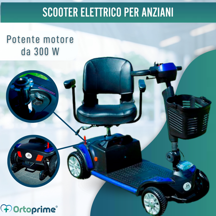 Scooter Elettrico Compatto e Smontabile | 4 Ruote