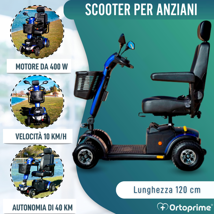 Scooter per Disabili Compatto | Sospensione Integrale
