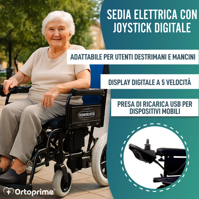 Sedia Elettrica per Mobilità Ridotta | Ruote Piene