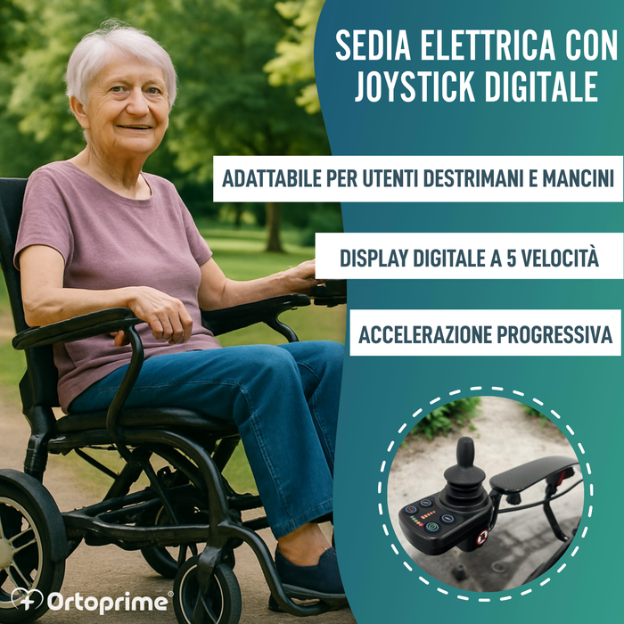 Sedia Elettrica per Disabili Compatta | Fibra di Carbonio