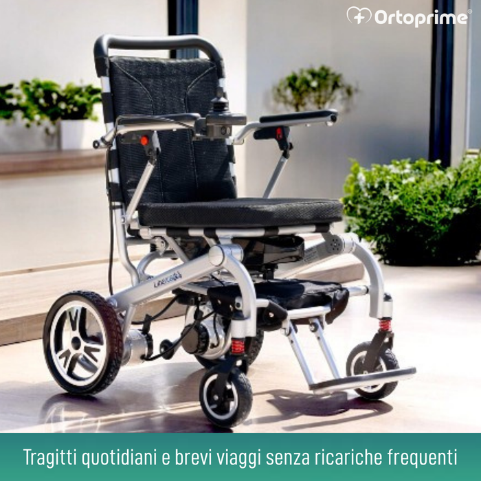 Sedia a Rotelle Elettrica Ultraleggera con Batteria al Litio
