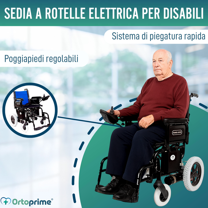 Sedia a Rotelle Elettrica | Sistema di Piegatura Rapido