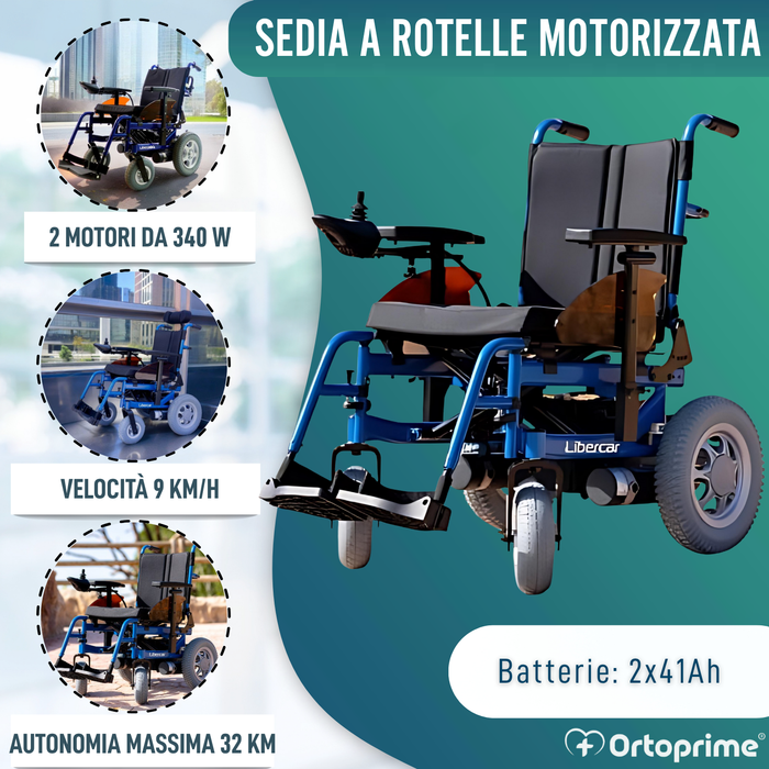 Sedia a rotelle elettrica regolabile | Molteplici posizioni