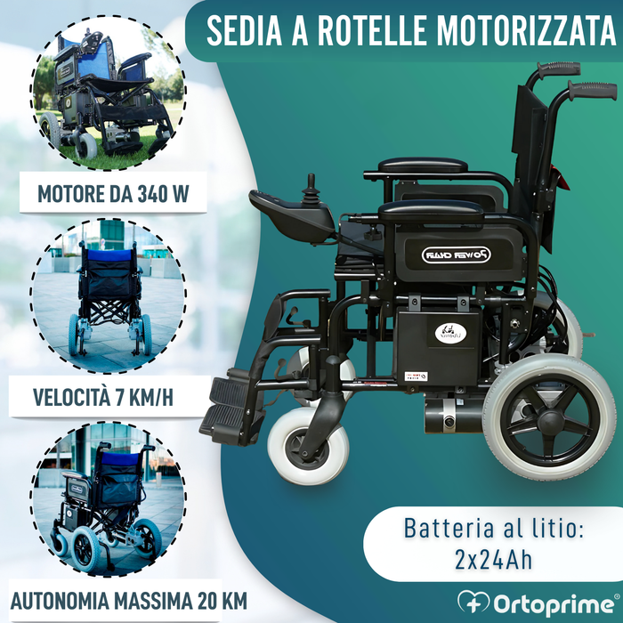 Sedia Elettrica per Mobilità Ridotta | Ruote Piene