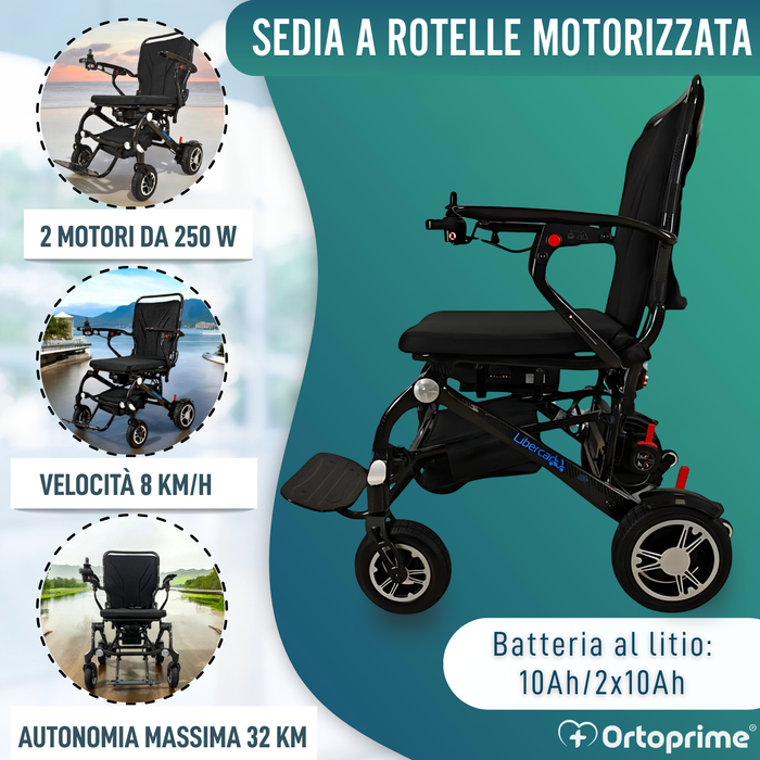 Sedia a Ruote Elettrica ad Alte Prestazioni Trasportabile
