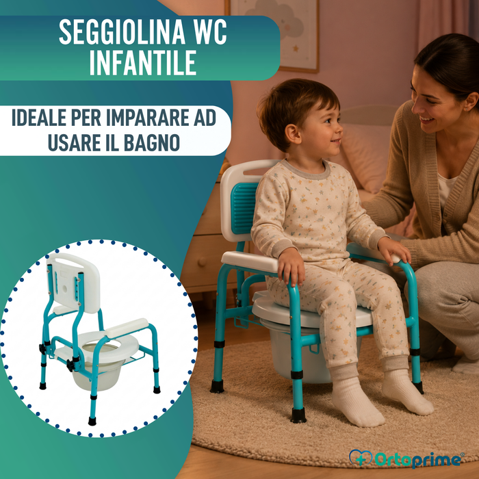 Sedia WC per Bambini con Riduttore | Altezza Regolabile