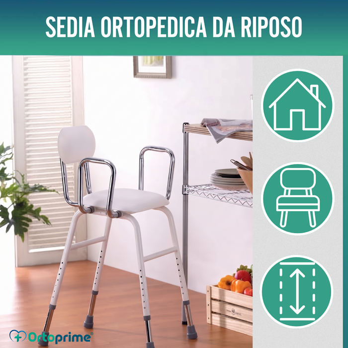 Sedia di Supporto con Braccioli | Regolabile in Altezza