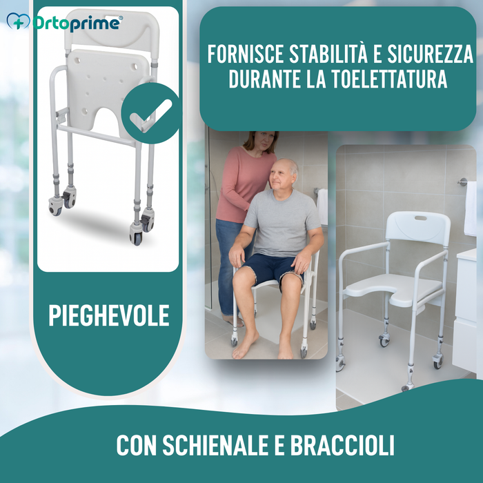 Sedia Doccia a U | Seduta Bagno Pieghevole