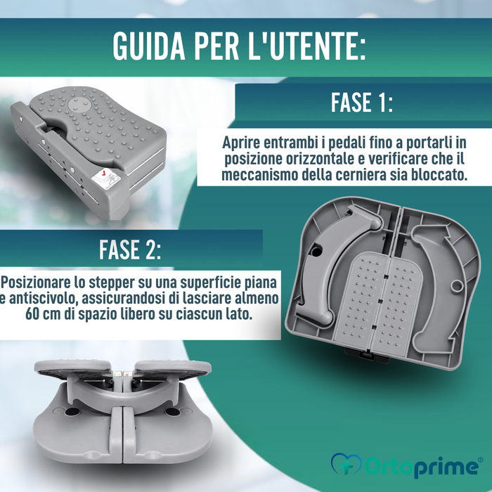 Mini Stepper Pieghevole per Anziani | Pedali Statici