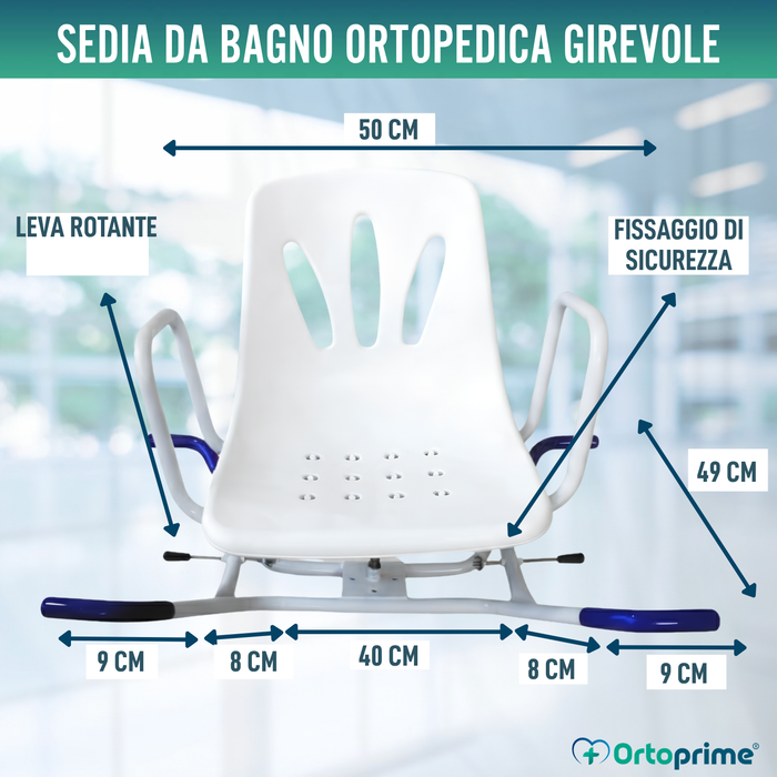 Sedia da Bagno Girevole 360º Comfort