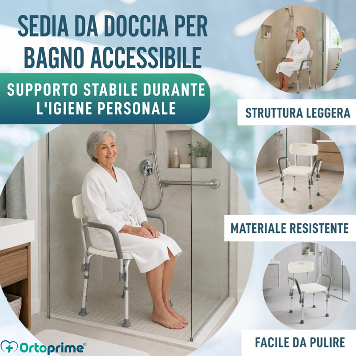Sedia da Doccia con Braccioli Comfort