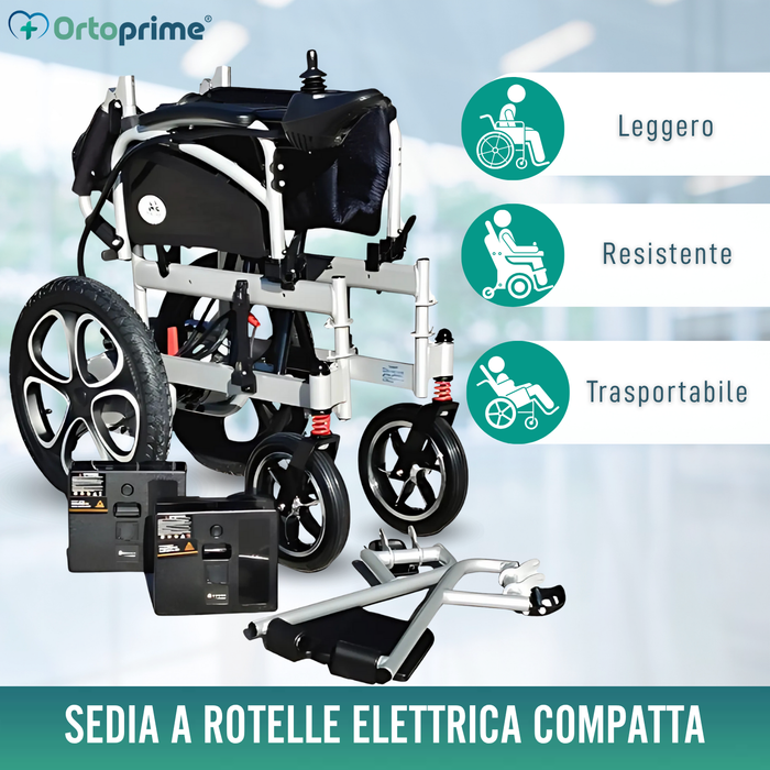 Sedia Elettrica Pieghevole con Batterie al Gel | 5 Velocità