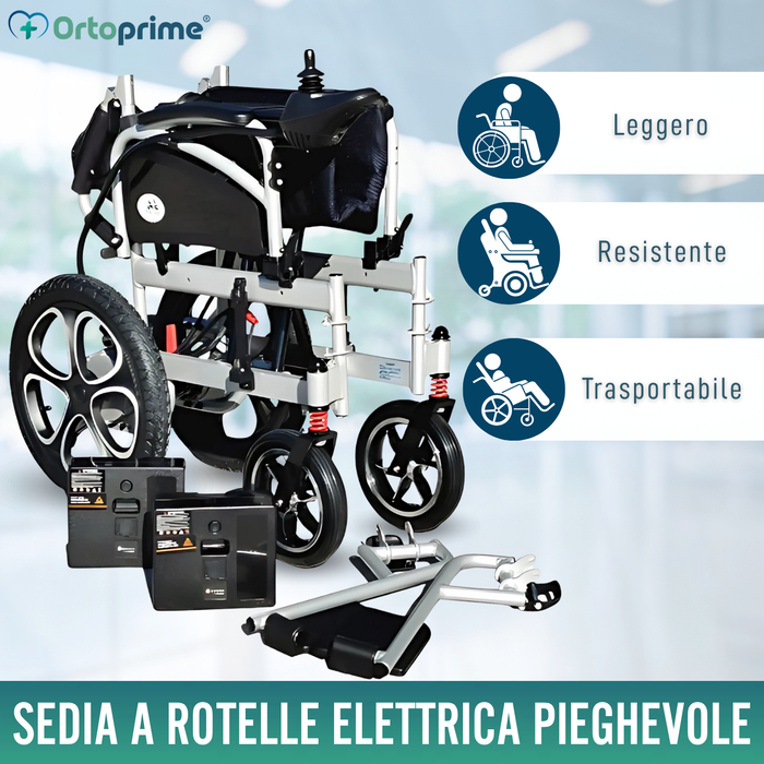Sedia Elettrica a Rotelle Grandi | Con Batteria al Litio