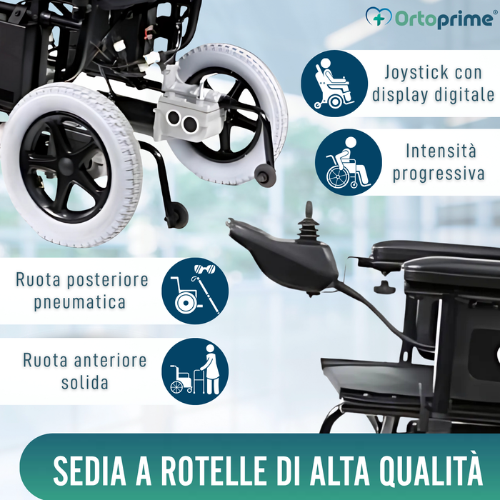Sedia a Rotelle Elettrica | Sistema di Piegatura Rapido