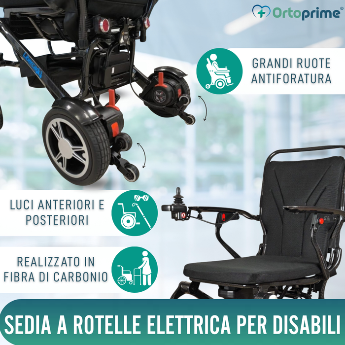 Sedia a Ruote Elettrica ad Alte Prestazioni Trasportabile