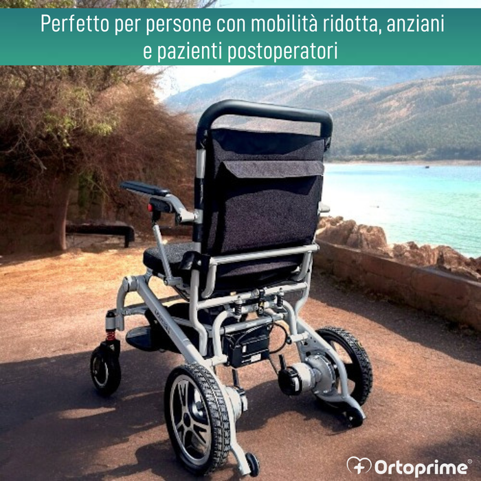 Sedia a Rotelle Elettrica Ultraleggera con Batteria al Litio