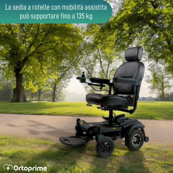 Sedia a Rotelle Elettrica Smontabile con Joystick Digitale