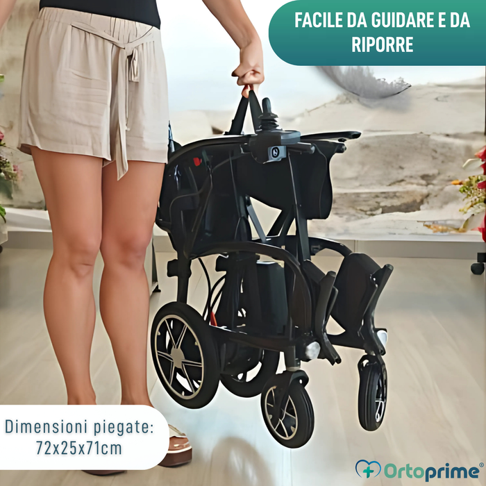 Sedia Elettrica per Disabili Compatta | Fibra di Carbonio