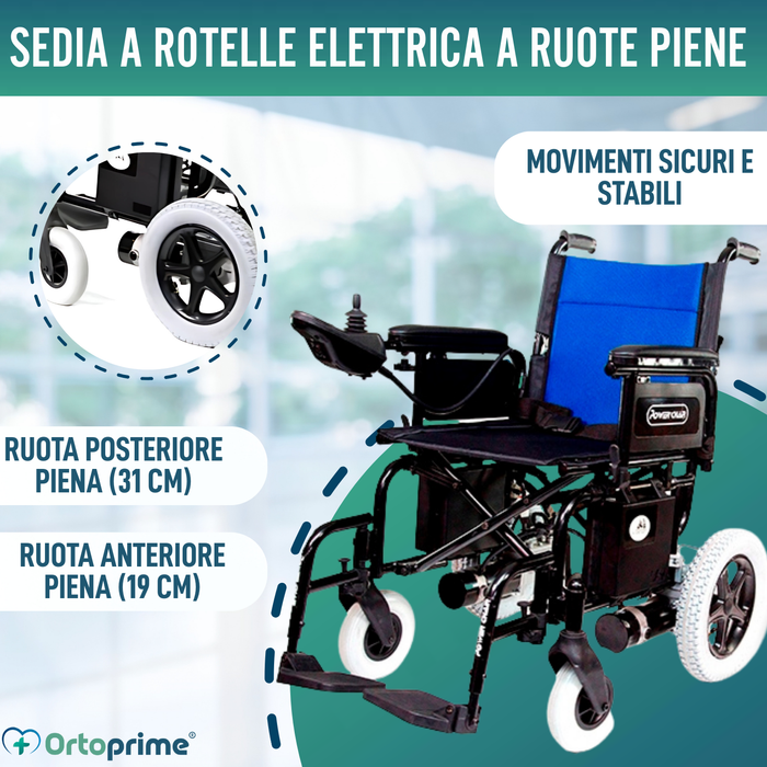 Sedia Elettrica per Mobilità Ridotta | Ruote Piene