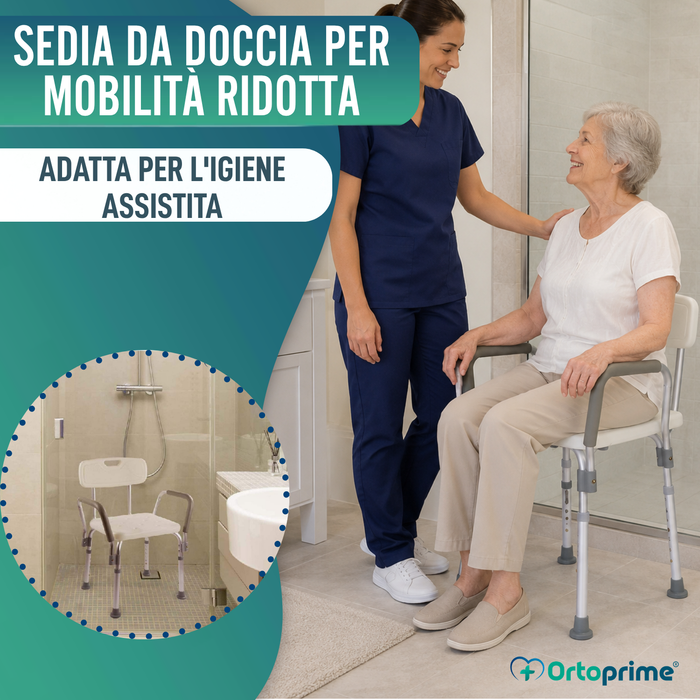Sedia da Doccia con Braccioli Comfort