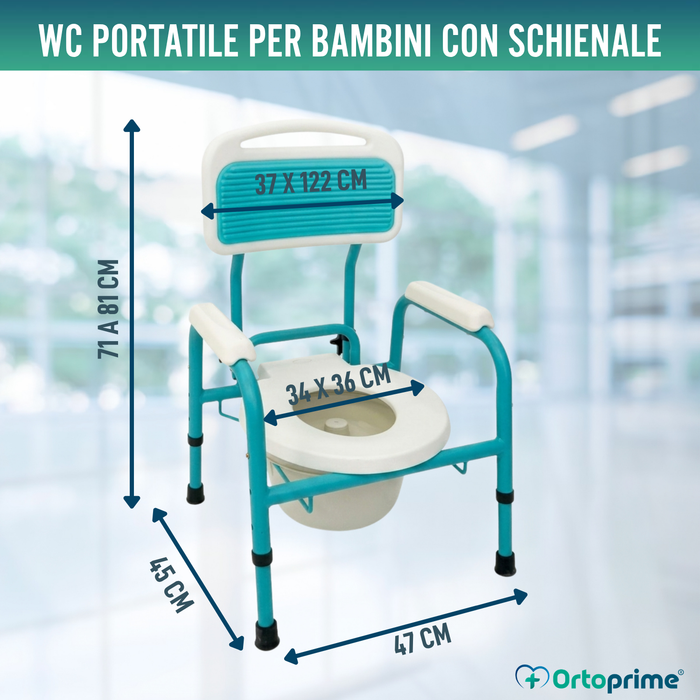 Sedia WC per Bambini con Riduttore | Altezza Regolabile