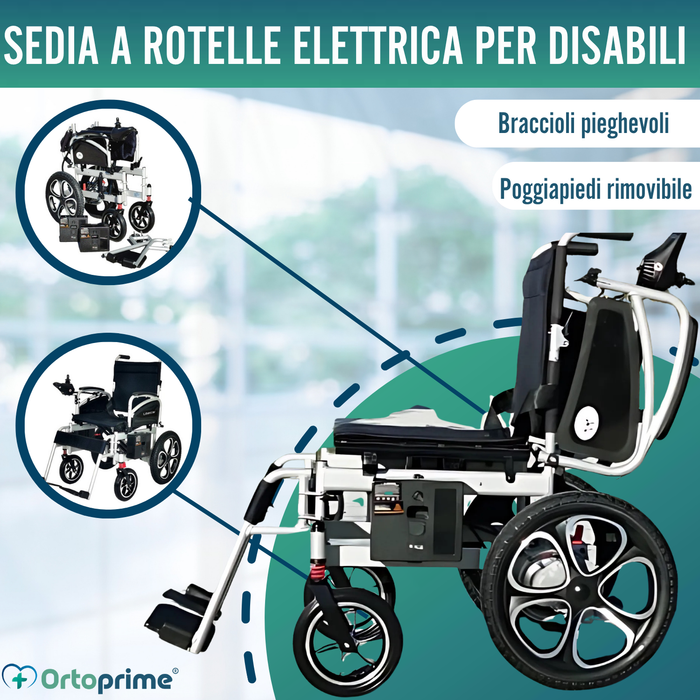 Sedia Elettrica Pieghevole con Batterie al Gel | 5 Velocità