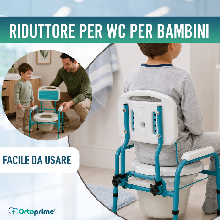 Sedia WC per Bambini con Riduttore | Altezza Regolabile