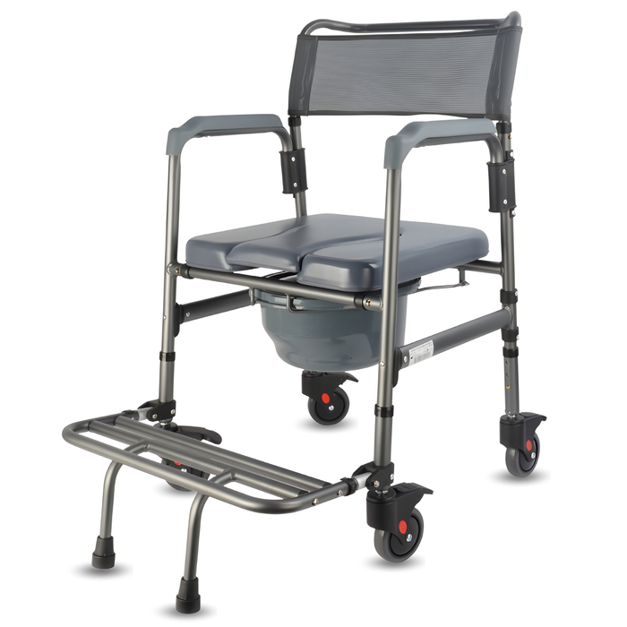 Sedia WC Pieghevole con Ruote | Toilette Portatile