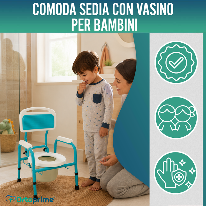 Sedia WC per Bambini con Riduttore | Altezza Regolabile