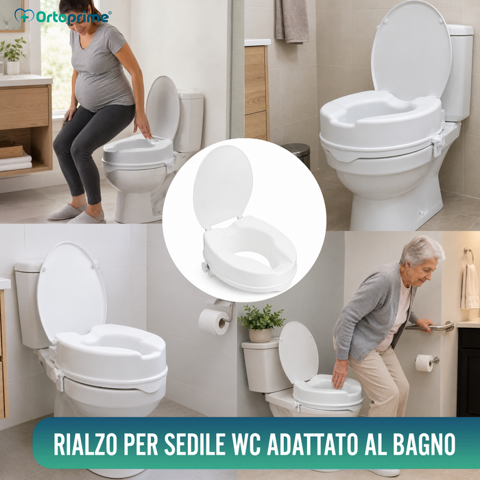 Rialzo WC con Coperchio 10 cm | Universale
