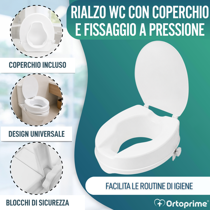 Rialzo water con Coperchio 10 cm | Universale