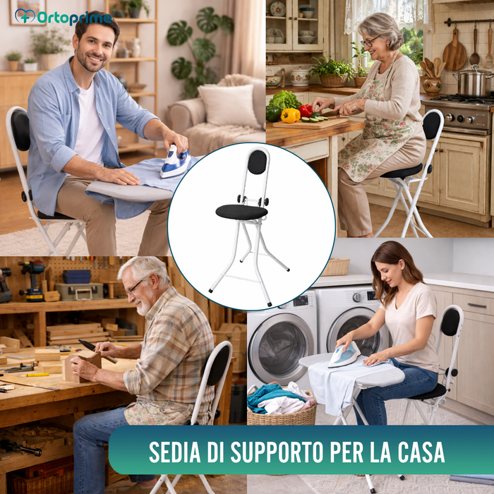 Sedia di Supporto con Schienale | Altezza Regolabile