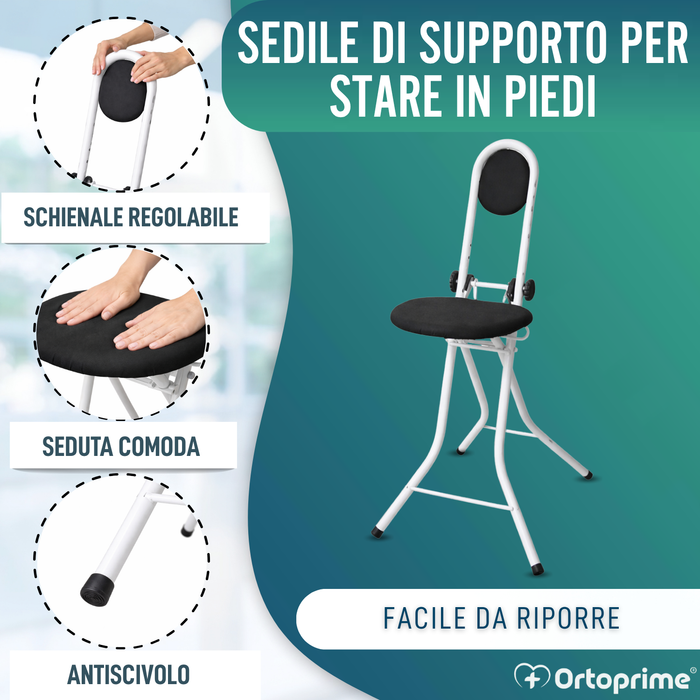 Sedia di Supporto con Schienale | Altezza Regolabile