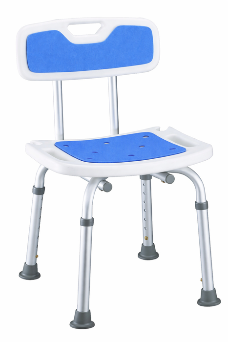 Sedia Doccia Antiscivolo con Schienale e Seduta Imbottita