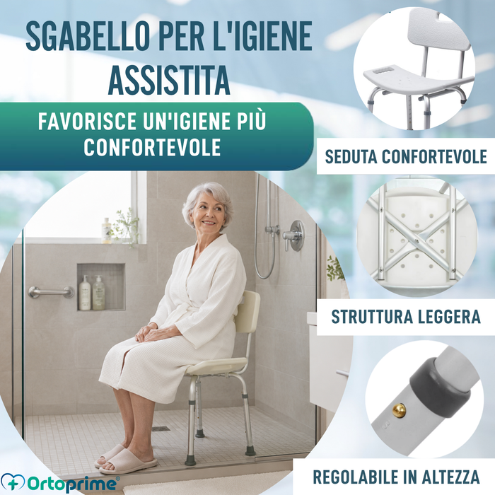 Sedia da Doccia Antiscivolo | Con Schienale