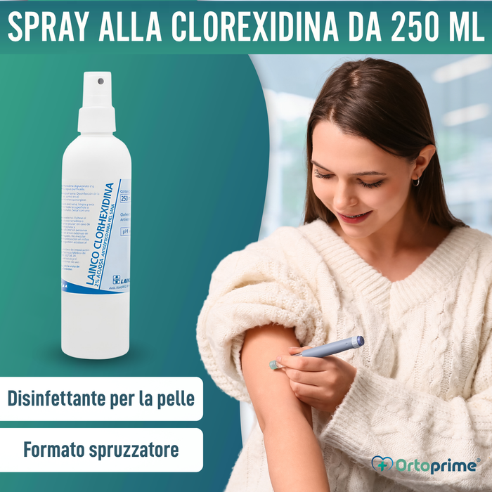 Spray Antisettico Clorexidina 2% | Soluzione Acquosa 250 ml