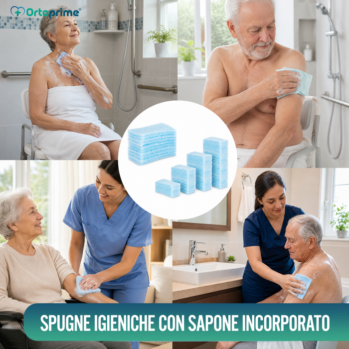 Spugne Saponose Monouso Scatola 120 Unità