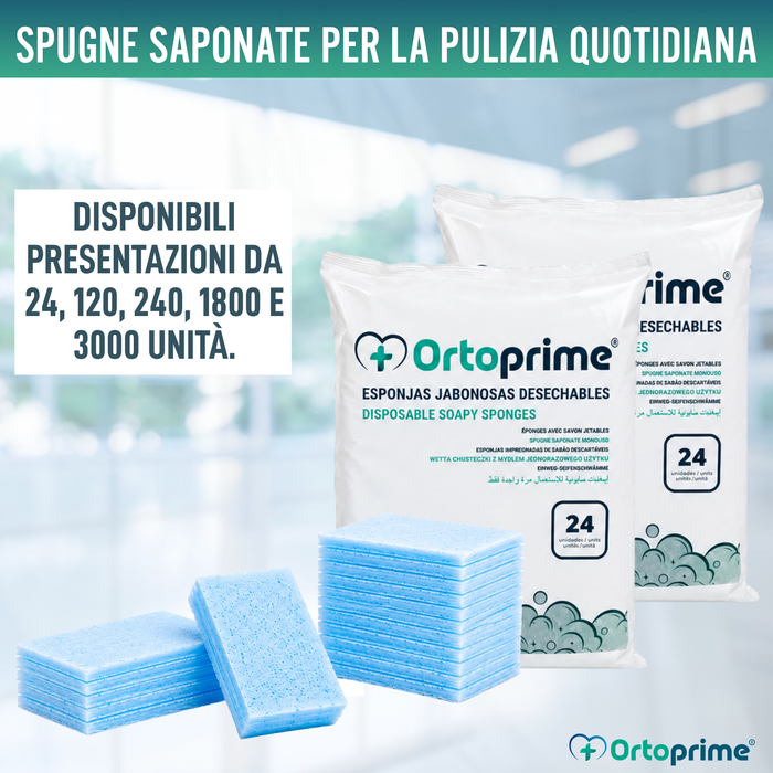 Spugne Saponose Monouso per Neonati e Adulti