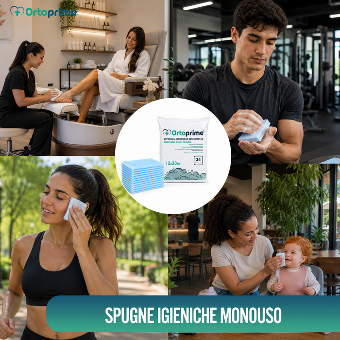 Spugne Saponose Monouso per Neonati e Adulti